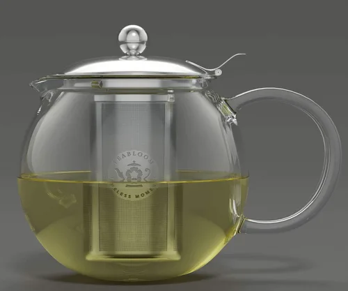 Miniatura 7 de Teabloom Tetera y tetera de vidrio todo en uno – Tetera de vidrio de borosilicato resistente al calor con infusor de té suelto de acero inoxidable