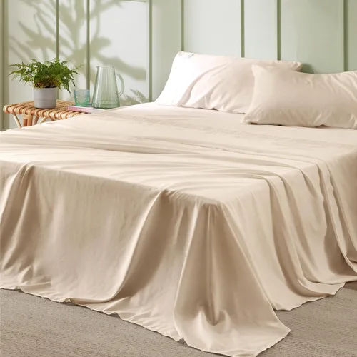 Miniatura 4 de Bedsure Juego de funda de almohada de satén tamaño queen para cabello y piel, color beige