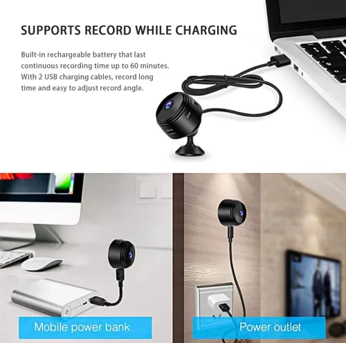 Miniatura 7 de Cámara de seguridad mini Enzemit, cámara A9 mini, cámara WiFi 1080P HD para interiores y exteriores para bebé/mascota/niñera, cámara IP