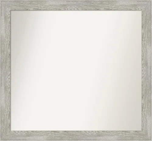 Miniatura 301 de Amanti Art Espejo de baño gris para sobre el fregadero, 31 x 48 pulgadas, espejo de tocador rectangular estrecho de color gris, marco de madera
