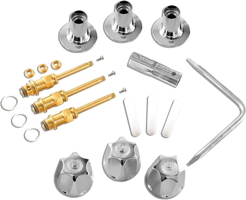 Miniatura 8 de SENTO Juego de molduras para tina y ducha de 3 asas para grifos Price Pfister, instalación fácil, metal resistente, níquel satinado