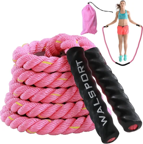 Cuerda de saltar con peso para fitness – Cuerda de saltar pesada para mujeres y adultos, ideal para entrenamientos de gimnasio en casa,