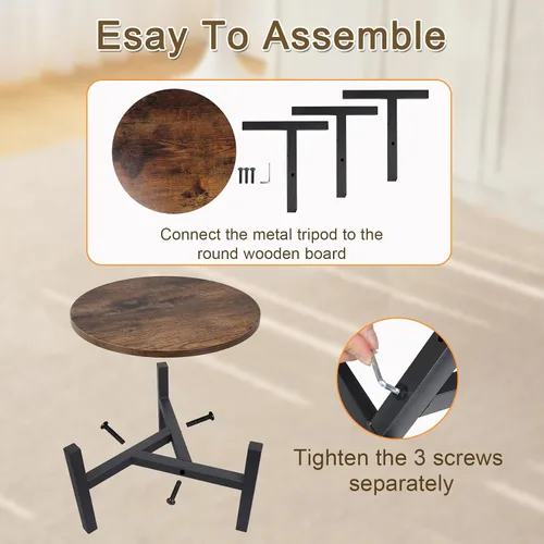Miniatura 5 de Vigordream Soporte para plantas de interior, taburete de madera de metal resistente resistente para plantas, soporte de maceta baja y corta