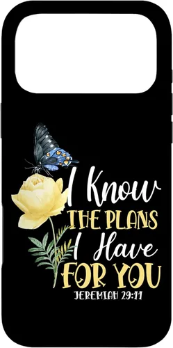 Miniatura 22 de Christian Bible Verse Butterfly Rose Flower Jeremiah 29:11 Case for iPhone 17