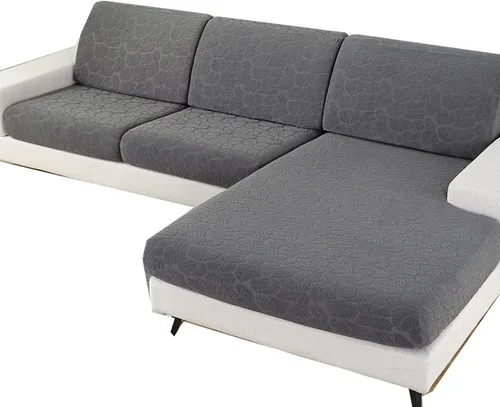 Miniatura 8 de Fundas elásticas para cojines de sofá, funda de cojín para sofá individual en forma de L, sofá chaise longue, protector suave de muebles de 1, 2 y 3