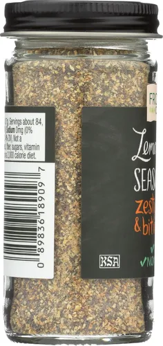 Miniatura 6 de Frontier Seasoning Blends, pimienta de limón sin sal, botella de 2.08 onzas