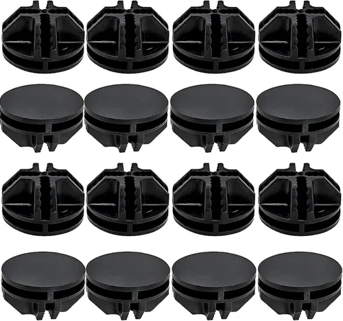 Bonsicoky 16 conectores de plástico negro, conector de cubo de rejilla de alambre para organizador modular de almacenamiento de armario y unidad de