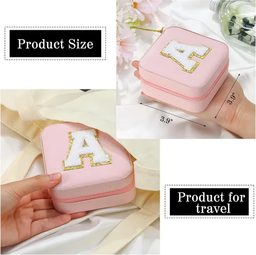 Miniatura 4 de Parima - Joyero pequeño de viaje para mujer, caja de joyería esencial para collares, anillos y aretes, organizador, regalo de Navidad para mamá