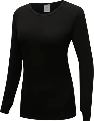 Miniatura 2 de OThread & Co. Camiseta de manga larga para mujer, cómoda con agujero para el pulgar, capa elástica básica