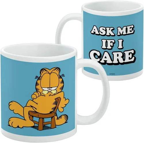 Miniatura 2 de Garfield - Taza de café de cerámica con texto en inglés «Ask Me If I Care», tazas de regalo novedosas para café, té y bebidas calientes, 11 onzas