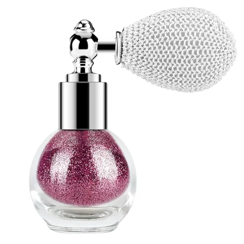 Miniatura 8 de KYDA Spray en polvo iluminador, spray de purpurina de alto brillo, maquillaje en polvo brillante, para cosméticos con purpurina facial y corporal