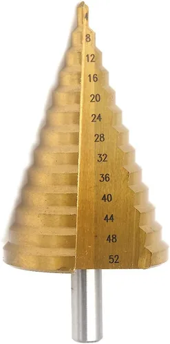 Driak 0.157-2.047 in Metric HSS Titanium Surface Step Drill Bit Set para Madera Metal Materiales Duros Agujero Herramienta de Perforación
