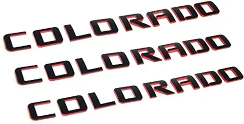 Miniatura 7 de Yoaoo 3 piezas OEM Emblemas de letras para Colorado Compatible con Colorado Brillante 2007-2019 (Negro)