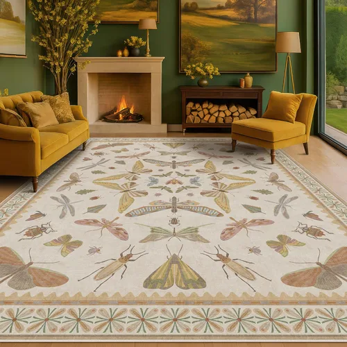 Miniatura 47 de Hazo Haus Alfombra de Baño Bohemia Lavable 2x3, Alfombras Pequeñas para Cocina, Tocador, Puerta Principal Entrada Interior, Antideslizante Pelo Bajo