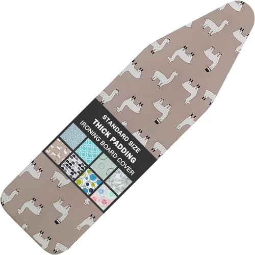 Funda para tabla de planchar y almohadilla de tamaño estándar de 15 x 54 pulgadas, 3 pares de correas de cierre de velcro, bordes elásticos,