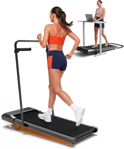 Miniatura 9 de Walking Pad with 6% Incline, 300LBS Capacity Under Desk Treadmill for Home Office, Quiet Portable Mini Treadmill with App & Remote Control, No