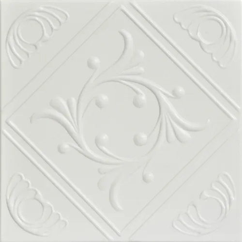 Miniatura 17 de À LA MAISON CEILINGS R02 Diamond Wreath - Azulejo de techo de espuma (21.6 pies cuadrados/caja), paquete de 8, color blanco liso