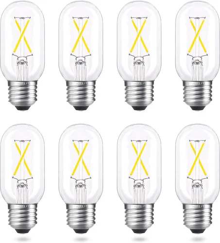 Miniatura 8 de Bombilla LED E26 regulable T45/T14, 6 W (equivalente a 60 W), blanco suave 3000 K, bombillas LED vintage de filamento para lámpara de araña de baño