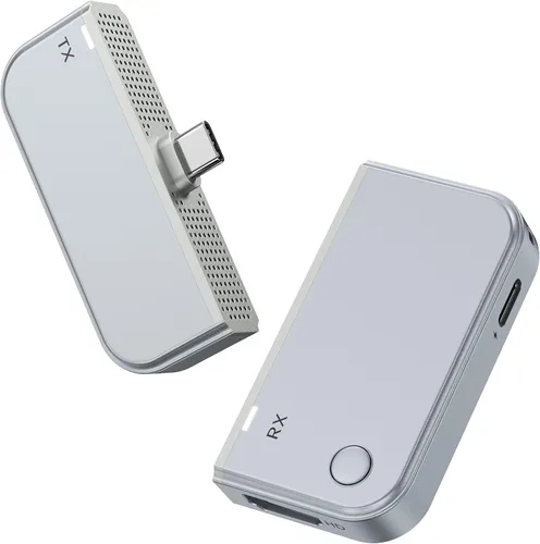 Transmisor y receptor inalámbrico tipo C, 164.0 ft, píxeles perfectos, sin necesidad de red de entrada 1080P a 60 Hz, transmisor AV Plug & Play para