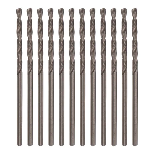 Miniatura 14 de HARFINGTON 12 brocas de cobalto, 0.069 pulgadas, M35 de alta velocidad, broca métrica de acero de alta velocidad, brocas de vástago recto para metal