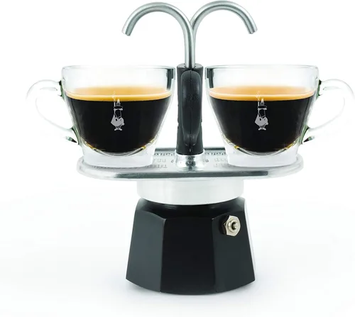 Miniatura 4 de Bialetti Mini Express 2 tazas de llama directa (máquina de café, máquina de café expreso, Makinetta)