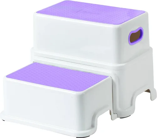 Miniatura 10 de Victostar Taburete para Niños Pequeños, Taburete de 2 Niveles para Niños para Lavabo de Baño, Taburete para Orinal con Superficie Antideslizante