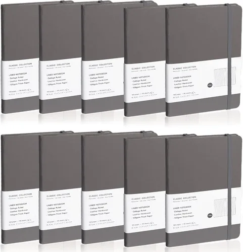 Miniatura 23 de Cuaderno rayado con tapa dura para hombres y mujeres – Cuadernos para escribir, trabajo, escuela, hogar y notas diarias, 160 páginas – Tamaño A5