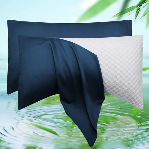 Miniatura 24 de ELIBABA Funda de almohada refrescante de bambú para dormir de lado, tamaño king, 20 x 36 pulgadas, lila claro Morado claro