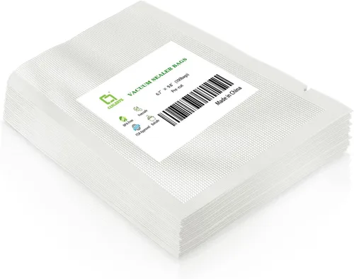 Miniatura 16 de CANLENPK - Bolsas de sellado al vacío de 6 x 8 pulgadas, parte trasera negra y parte delantera transparente, bolsa de almacenamiento de alimentos