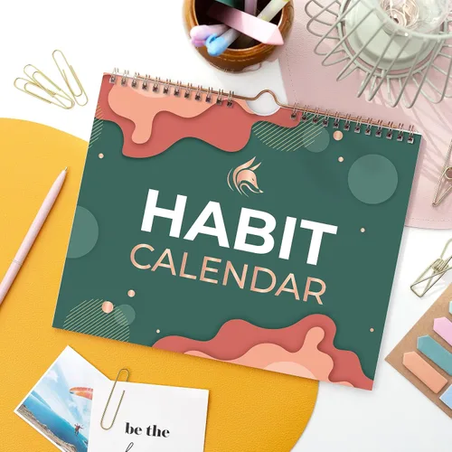 Miniatura 6 de Clever Fox Calendario de hábitos circular, rastreador de hábitos diario inspirador de 24 meses con páginas coloridas, diario de rutina