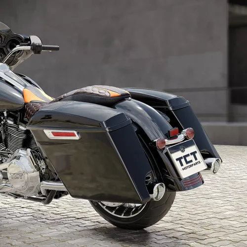 Miniatura 8 de TCT-MOTORPARTS - Alforjas extendidas de 5 pulgadas con tapas de bocina de 6 x 9 pulgadas para Harley 2014-2024 Touring Road King Street Electra
