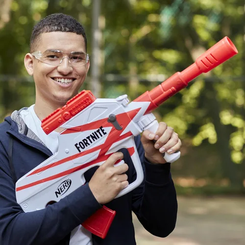 Miniatura 7 de NERF Fortnite B-AR - Pistola de dardos motorizada - Envoltorio Fortnite Converge, lanzamiento motorizado de 10 dardos, enganche para 10 dardos, 10