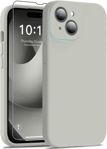 Miniatura 92 de DEENAKIN Funda de silicona compatible con iPhone 12 con protector de pantalla, mejora la protección de la cámara, funda protectora suave y flexible