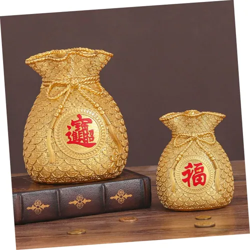 Miniatura 9 de MAGICLULU Hucha china de la suerte figura de Feng Shui, adorno de banco de monedas, figuras de dinero chino de la suerte para niños, decoración