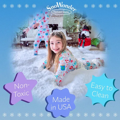 Miniatura 3 de SNOWONDER Nieve Instantánea de Polvo Artificial, También Excelente para Hacer Masa Viscosa de Nube - Mezcla para Preparar 1 Galón de Nieve Falsa