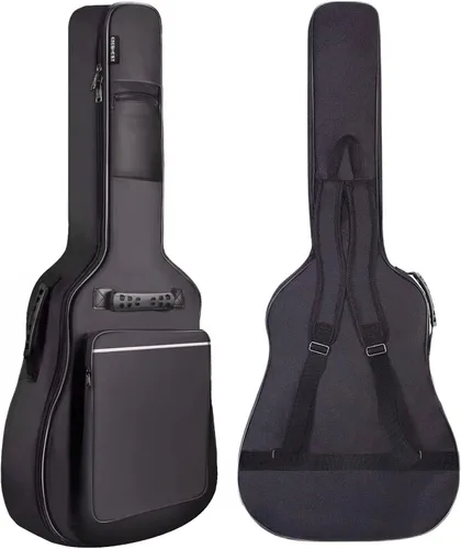 GIGKOUKI Funda para guitarra acústica de 40 y 41 pulgadas, suave bolsa acolchada de 0.35 pulgadas, bolsa de guitarra impermeable clásica con lazo