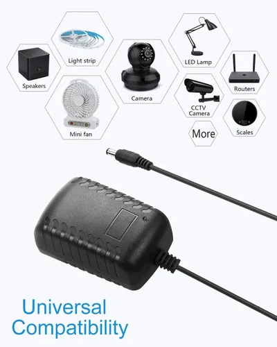 Miniatura 6 de ALITOVE 5V 3A 15W AC 100V ~ 240V a DC adaptador de fuente de alimentación convertidor 5.5X 0.098 in 0.217x0.083 in enchufe para WS2812B WS2811