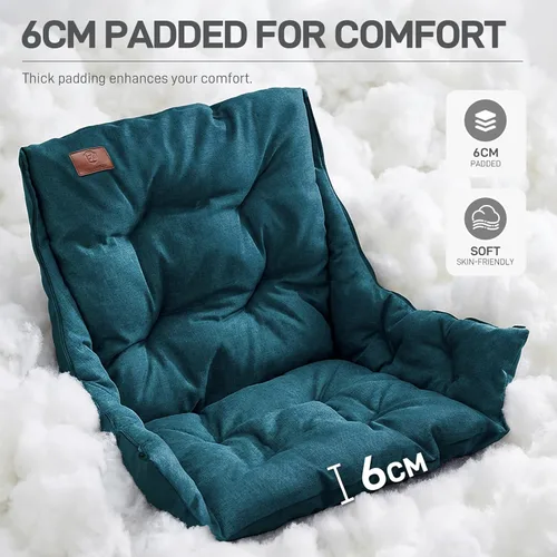 Miniatura 5 de EVER ADVANCED Silla de campamento XL con cojín desmontable, silla de malla para adultos, plegable, de gran tamaño, con bolsillo de malla enfriadora
