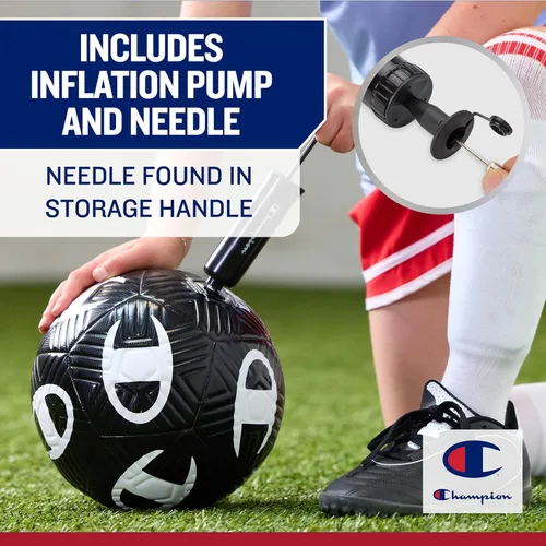 Miniatura 8 de Champion Playmaker Logo Deflated Soccer Ball with Pump, Size 5 Soccer Ball, Durable Panels for Kids, Youth & Adults, Indoor/Outdoor Training Ball