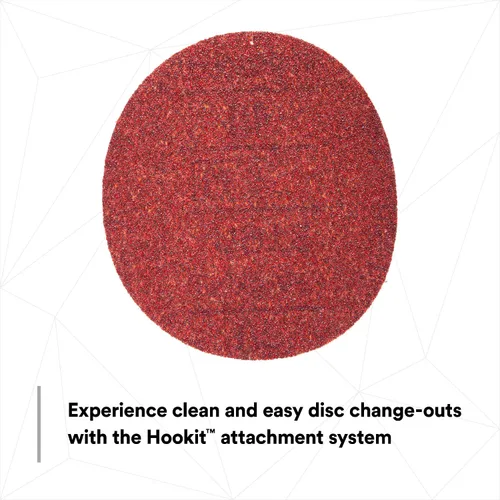 Miniatura 8 de 3M Hookit - P80D, disco de arena abrasiva, rojo, 6 pulgadas., Grado: 40