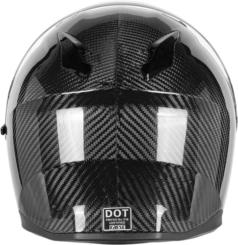 Miniatura 5 de Kaese Casco de motocicleta de fibra de carbono 3/4 con protector de doble lente, aprobado por DOT, protección facial ligera para hombres y mujeres