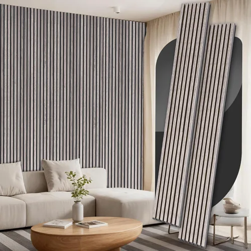 Miniatura 13 de RITOLLO Paneles de madera para pared de 4.92 x 7.68 pulgadas, paneles acústicos para decoración de pared interior, panel de absorción de sonido