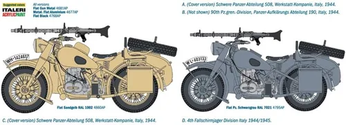 Miniatura 4 de Italeri 7403S 1/9 BMW R75 Mtrcycle militar alemán con sidecar