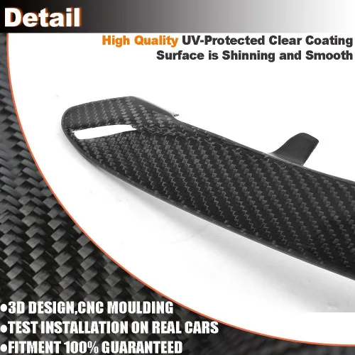 Miniatura 5 de Divisor de luz antiniebla de fibra de carbono Canard para Mercedes Benz Clase C W205 C63 2015-2021 AMG Coupe 2 puertas Sedan 4 puertas parachoques