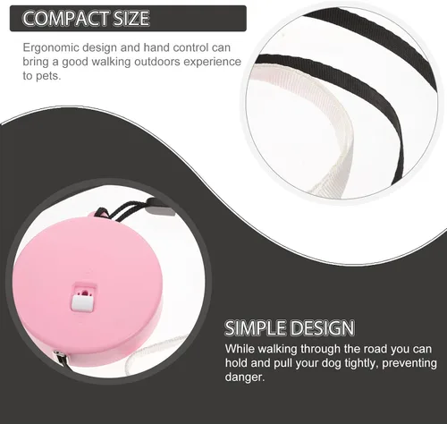 Miniatura 9 de TEHAUX Retractable Dog Leash for Dogs Adjustable Outdoor Walking Leash with Rope Comfortable Handle Random