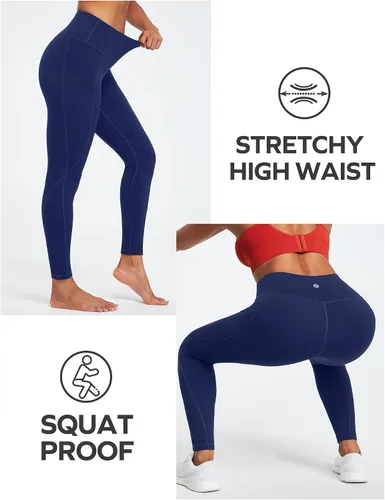 Miniatura 23 de Ewedoos - Leggings con bolsillos para mujer, de talle alto, pantalones de yoga, pantalones de entrenamiento, con levantamiento de glúteos