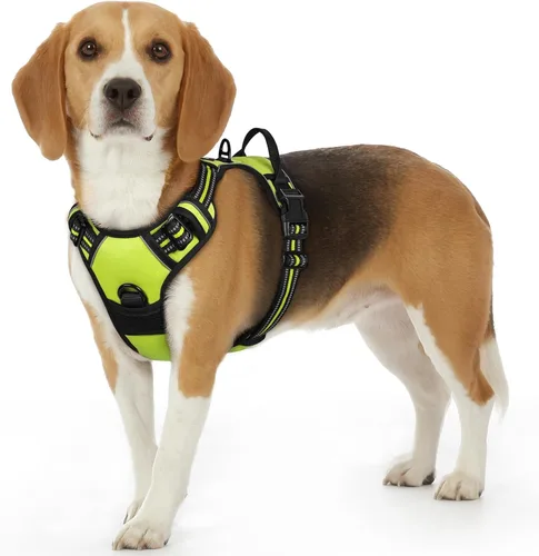 Miniatura 29 de Eagloo Arnés para perro pequeño, sin tirones, chaleco de servicio con tiras reflectantes y asa de control, ajustable y cómodo para caminar, arnés