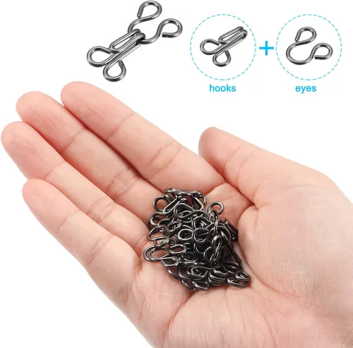 Miniatura 4 de uxcell Juego de ganchos de costura y cierre de ojos para ropa, pantalones, falda, vestido, brasier, costura, manualidades