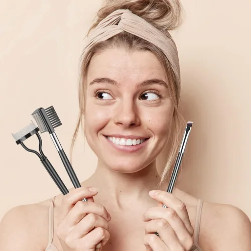 Miniatura 7 de SWEET VIEW Cepillo para cejas, separador de pestañas, peine de cejas y carrete de pestañas, herramientas profesionales de maquillaje de ojos