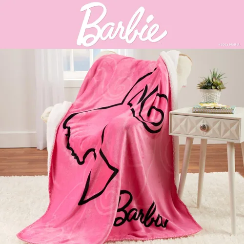 Miniatura 3 de Franco - Manta de felpa suave para niños Barbie, 46 x 60 pulgadas, (Producto oficialmente licenciado) cobija tipo manta Sherpa